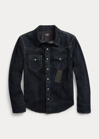 Men's Ralph Lauren Suede Western Jackets | 846793XNP